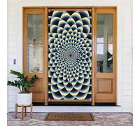 Spirale illusione ottica arte Stampato Porta Banner Appeso Partito Porta Copertura Decorazione Tessuto Tenda per Porta per Vacanze Indoor Outdoor Decor