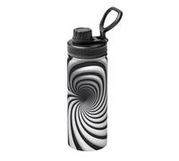 Spirale illusione ottica gif 18oz sport thermos, acciaio inox viaggio thermos, adatto per ciclismo, palestra, basket, outdoor thermos