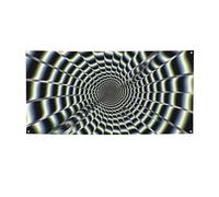 Spirale illusione ottica gif Banner segno per esterno interno compleanno sfondo poster decorazioni per feste forniture sfondo foto con occhielli bandiera da parete personalizzata