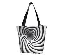Spirale illusione ottica gif Borsa a tracolla alla moda, borsa a tracolla da donna, adatta per lo shopping di viaggio del fine settimana