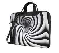 Spirale illusione ottica gif borsa per laptop, borsa a tracolla multifunzionale, borsa a tracolla lunga 14,96 pollici, borsa a tracolla