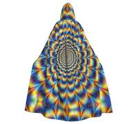 Spirale illusione ottica Gif Stampa Gotico Carnevale Mantello Scuro Fantasia Mantello Per Mascherata E Cosplay Eventi