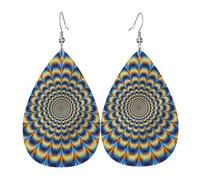 Spirale illusione ottica gif stampa lacrima orecchini pendenti eleganti donne gioielli moda San Valentino Festival usura