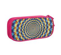 Spirale illusione ottica GIF stampa matita sacchetto di immagazzinaggio cosmetici strumenti d'arte forniture studenti insegnanti uso versatile, rosa, Taglia unica, Set di zaini per la scuola