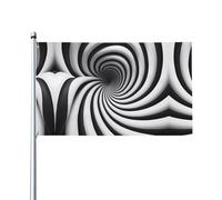 Spirale illusione ottica gif Stampe bandiere decorative per esterni 0,9 x 1,5 m leggere e belle adatte per cortili all'aperto e celebrazioni di festival.