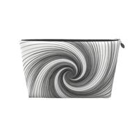 Spirale Line Art Leather Travel Makeup Bag-Waterproof Cosmetic Pouch