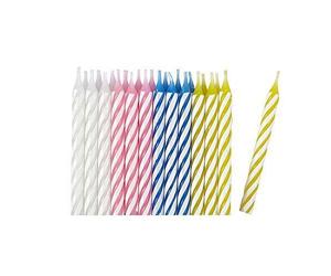 Spirale Multicolore a Righe Candele 24 Pezzi 9900757 Anagramma Amscan