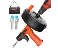 Spirale per la pulizia dei tubi con punta per trapano [10 M] - Inserimento automatico e set a spirale flessibile con tamburo in metallo per una pulizia efficace dello scarico e accesso controllabile