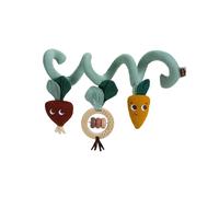 Tiny Love Arco a spirale per passeggino con sonaglio in legno e personaggi vegetali, promuove le capacità motorie, l'effetto causale e sensi, 8 attività, Garden of Adventures