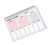 Spirali Bounds Organizzatori Notebook con Materiali PP resistenti allo strappo Sezione Tracker di progresso per lavoro Studio Obiettivo Copertura PP Lista di controllo Cancelleria Lacrima Monitoraggio