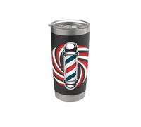 Spirali da barba stile retrò Barber Pole Bicchiere termico in acciaio inox doppia parete
