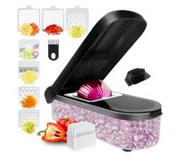 Spiralizer - Lame in acciaio, tagliaverdure multifunzione, base antiscivolo, manico facile da ruotare, lavabile in lavastoviglie | Per spaghetti di zucchine