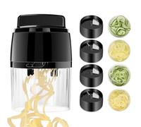 Spiralizzatore di Verdure - 4 in 1 Taglia Verdure a Spaghetti Verdure Spiralizer - Spirale Manuale Tagliaverdure Julienne per Pasti Vegani a Basso, Spaghetti di Verdure, Zucchina, Cetriolo, Carota