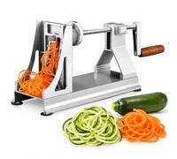 Spiralizzatore Manuale Per Verdure, 3 Lame Per Tagli Da 2/3/4 Mm | Spirali a manovella più grattugia, per zucchine, patate, carote e cetrioli