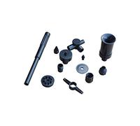 SPIRATO - Set di ugelli per fontana da laghetto in acciaio inossidabile o plastica, nero, moderno, con adattatore filettato e valvola a 3 vie