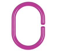 Spirella 1009732 - Anelli per Tenda Doccia C-Minor, Confezione da 12 Pezzi, Colore: Fucsia Trasparente