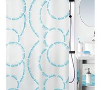 Spirella 1018479 10.18479 Tessuto per Tenda Doccia Claire, Poliestere, Aqua, 180 x 200 cm