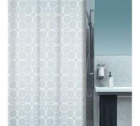 Spirella 180 x 180 cm, colore bianco, collezione Filigran, tenda da doccia in tessuto, 100% poliestere