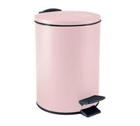 Spirella Adelar - Pattumiera da 3 litri, in acciaio inox, con abbassamento automatico e secchio interno, chiusura delicata, colore: rosa pallido opaco
