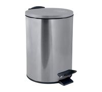 Spirella Adelar - Pattumiera da bagno, in acciaio inox, con sistema di abbassamento automatico e secchio interno, 3 l, colore: argento