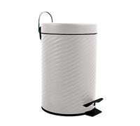 Spirella Ajan - Pattumiera a pedale in acciaio inox, 3 l, colore: Bianco