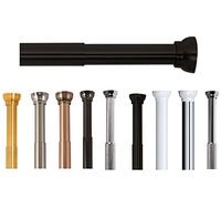 Spirella Asta Estensibile per Tenda da Doccia o da Bagno Alluminio, Senza Fori, Modello Kreta, Resistente ai Graffi, Montaggio telescopico, 125-220 cm, Nero Opaco