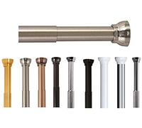 Spirella, asta telescopica “Creta”, non richiede forature, con tirante e rotazione regolabile, tenuta sicura, adatta come asta per la tenda della doccia, nera opaca, 75-125 cm