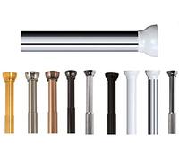 Spirella, Barra Asta per Tenda Doccia o Vasca Allungabile Senza Forare in Alluminio, Modello Kreta, AntiGraffio, Fissaggio Telescopico Allungabile a Piacere, 125-220 cm, Grigio