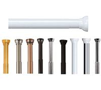 Spirella, Barra per Tenda Doccia o Vasca Estensibile Senza forare in Alluminio, Modello Kreta, AntiGraffio, Attacco telescopico allungabile a Piacere, 125-220 cm, Bianco