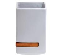Spirella Bicchiere Ceramica e bambù Oslo Bianco
