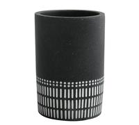 Spirella Bicchiere in poliresina e bambù Yuma Grigio Scuro e Bianco