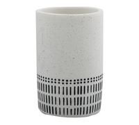 Spirella Bicchiere poliresina e bambù Yuma in Bianco e Nero