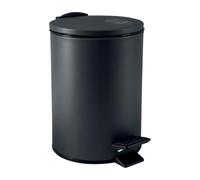 Spirella - Cestino a Pedale Adelar - Acciaio Opaco - Meccanismo Slow Close Silenzioso - Rivestimento Anti-Tracce - Design Moderno ed Elegante - Nero Opaco - 3L