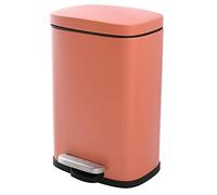 Spirella, Pattumiera a Pedale in Acciaio Inox da 5 Litri, Modello Akira, Finitura Opaca Elegante e Moderna, Chiusura Lenta e Silenziosa, Rivestimento Anti-Impronta, Terracotta Opaco