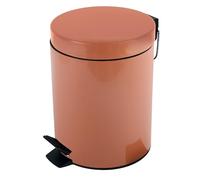 Spirella - Cestino a pedale in Acciaio SYDNEY - Design Moderno, Apertura Facile, Secchio Interno Rimovibile - Accessorio per Bagno o Cucina - Terracotta - 3L