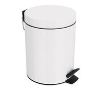 Spirella Pattumiera Sydney in Metallo da 3 o 5 Litri con Contenitore Interno in Plastica Riciclata per Bagno, Pattumiera a Pedale, Contenitore per Immondizia, Bianco