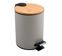 Spirella Pattumiera a Pedale Acciaio e bambù Adonis 3L Talpa Opaco