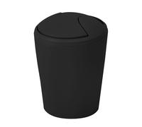 Spirella - Cestino a ribalta Modello Move - Design Moderno e Compatto - Coperchio Rimovibile e Facile da Pulire - Ideale per Bagno o Cucina - Nero - 2L