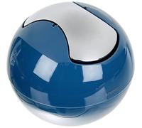 Spirella Bowl Cestino gettacarte da Tavolo - Eccellente per la cameretta, L'Ufficio, Il Bagno e la Cucina - Nero - capacità 1 L - plastica Resistente - con Coperchio - Blu