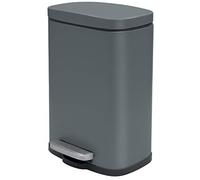 Spirella - Cestino da Cucina a Pedale Grande Capacità AKIRA - Acciaio Robusto con Secchio Interno Rimovibile - Chiusura Lenta e Silenziosa - Grigio Opaco - 30L