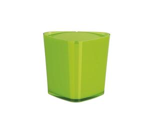 Spirella, Cestino da Tavolo in Acrilico, Modello Trix, Mini Cestino da Tavolo per Tutti i Giorni, Design Triangolare Innovativo, per l'uso sul Piano di Lavoro, 16x15,5x10 cm, Verde