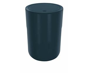 Spirella - Cestino per Bagno Modello Cocco - Coperchio Girevole con Anello di Fissaggio per Sacchetti - Ideale come Cestino per Cosmetici - Grigio Scuro - 5L