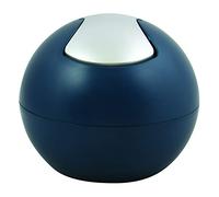 Spirella Cestino per Il Bagno, Contenitore per Cosmetici, 1 litro, Finitura Lucida o Opaca, con Coperchio Basculante, Cestino da Tavolo, Colore Petrolio Opaco