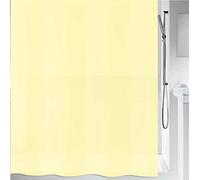 Spirella Collezione Bio, Tenda da Doccia Tessile 180 X 200, 100% Poliestere, Giallo, peva