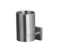 Spirella Collezione Nyo - Bicchiere portaspazzolini, 6,5 x 9,5 x 10,5 cm, in acciaio INOX cromato opaco