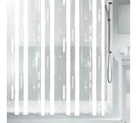 Spirella Collezione Painting, Tenda da Doccia Tessile 180 X 200, 100% Poliestere, Bianco, peva