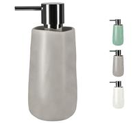Spirella Collezione Sina, Dispenser di Sapone Liquido Ø 7,5 x 17 cm (0,35 L), gres, Beige