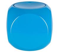 Spirella Dice Blue Abfalleimer, 1 L Pattumiera da Bagno, Blu, 14 x 14 cm