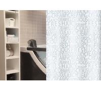 Spirella CREAMY Argento/Argento Tenda Doccia IN Tessuto 180 X 200 CM