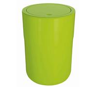 Spirella Design Cocco Pattumiera con Coperchio Basculante e Anello per Fissare i Sacchi della Spazzatura Bagno Contenitore per Cosmetici da 5 Litri Contenitore per rifiuti (ØxH): 19 x 26 cm Verde